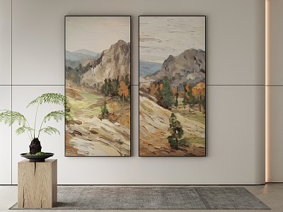 modern decorative painting 3d model