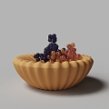 Modern Plastic Fruit Plate Grape 3d model