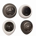 Four Stylish Circular Washing Machines In Black And White Modern Design