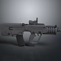 Modern Tactical Firearm With Scope Rail System And Ergonomic Grip Design 3d model