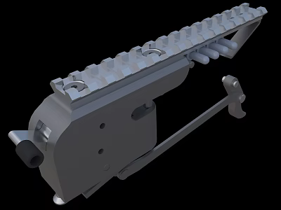 Gray Metal Industrial Equipment With Gear Structure And Lever Component Design For Machinery 3d model