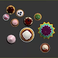 Commercial Dessert Display Equipment Showcasing Colorful Cupcakes And Cream Treats