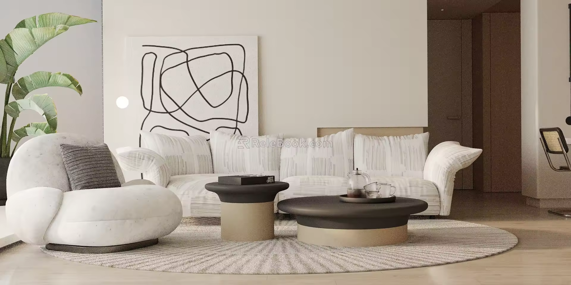 Modern Sofa Coffee Table Combination Sofa Coffee Table 3d model