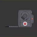 Dell Industrial Computer Workstation Featuring Gray Casing Red Button Circular Lens And Small Square Component