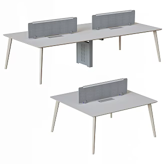 Modern Office Desk Staff Desk Workstation Screen Card Position Office Desk Screen Desk Card Position 3d model