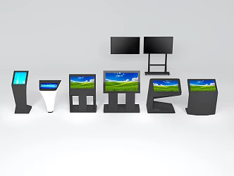 touch screen shaped touch screen TV stand 3d model