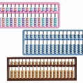 New Chinese-style Solid Wood Abacus Mathematics Learning Abacus Calculator Traditional Calculator 3d model