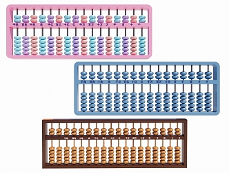 New Chinese-style Solid Wood Abacus Mathematics Learning Abacus Calculator Traditional Calculator 3d model