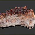 Elegant Red Crystal Cluster Decorative Ornament Set on Natural Rock Base