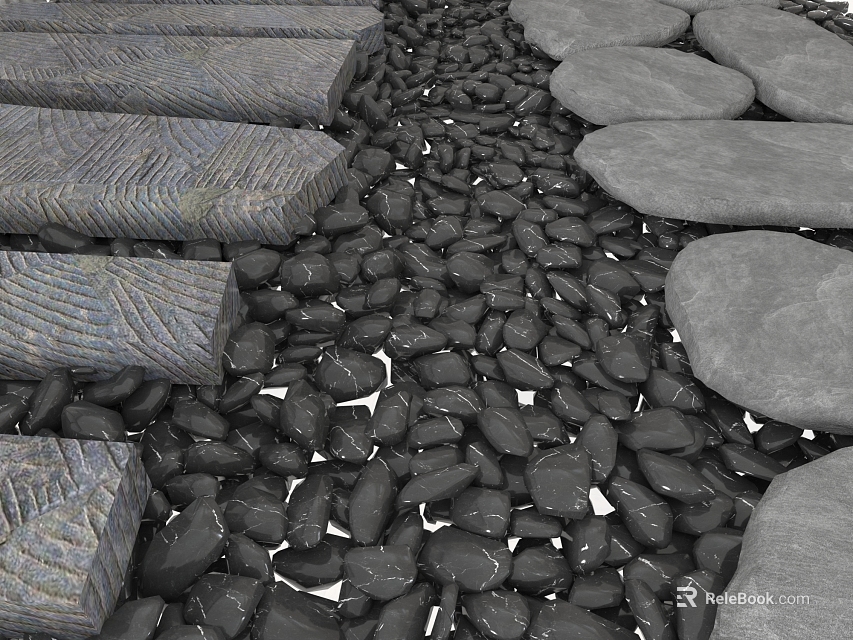 Natural Rockery Stones With Irregular Shapes Various Sizes And Natural Texture 3d model 