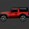 Red Off Road SUV With Black Roof And X Treme Stylish Exterior Design
