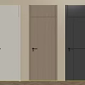 Modern Simple Hinged Doors In Three Different Colors For Home Interior 3d model