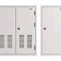 White Metal Storage Cabinets With Double Single Door And Ventilation Grilles