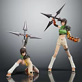 Highly Detailed Anime Characters Action Figures With Dynamic Poses And Sharp Weapons