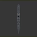 Detailed Military Warship Model Weapon With Turrets Deck And Structure Design