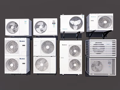 Various Air Conditioner Fan Models Featuring Modern Designs And Efficient Cooling Functions 3d model