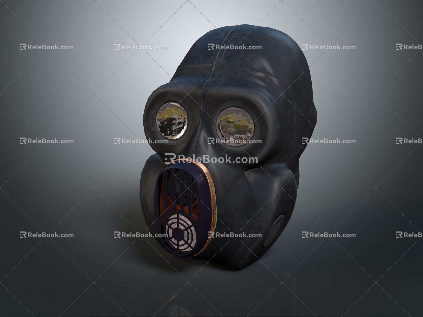 Modern gas mask sci-fi gas mask gas mask respirator 3d model