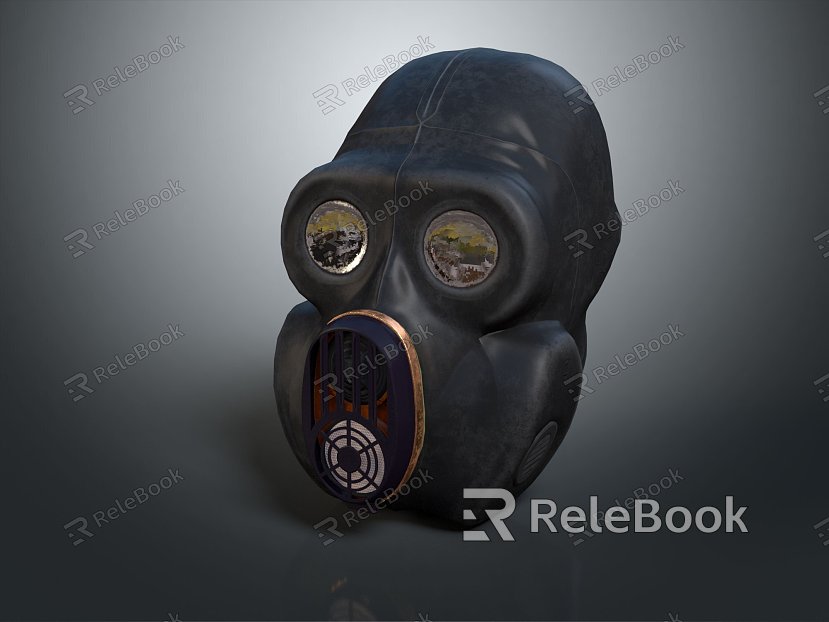 Modern gas mask sci-fi gas mask gas mask respirator model