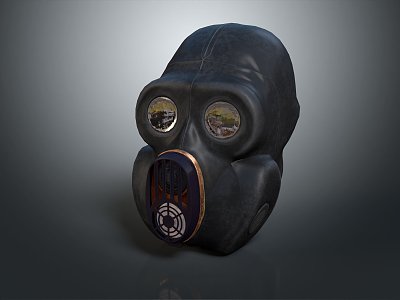 Modern gas mask sci-fi gas mask gas mask respirator 3d model