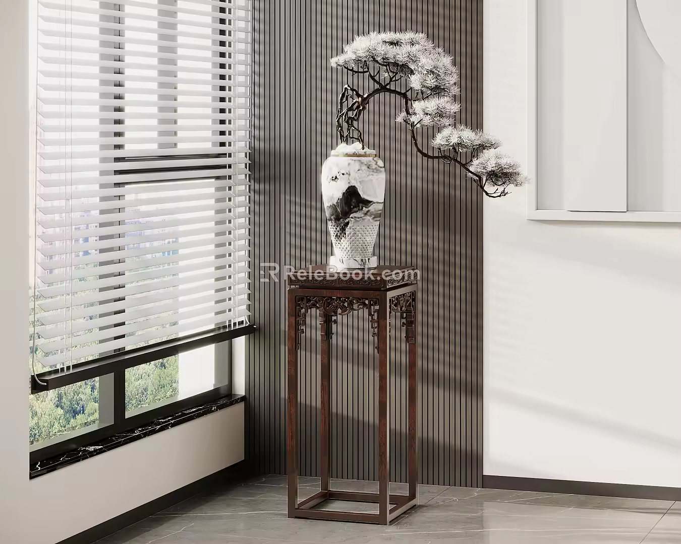 New Chinese-style Flower Table 3d model