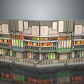 Modern Cartoon Building Department Store Grocery Shop Daily Store Grocery Store 3d model