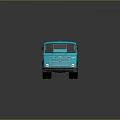 Vintage Turquoise Truck Chassis With Classic Front Design And Shiny Reflections