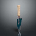 Durable Metal Trowel With Wooden Handle And Blue Rustic Blade For Hardware Tools