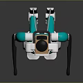 Turquoise Humanoid Robot With White Limbs Black Details And Futuristic Design