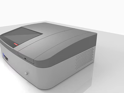 Sleek Modern Gray Office Appliance With Digital Display For Workspace Efficiency 3d model