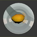 Yellow Banana Shaped Commercial Display Equipment With Circular Base And Cartoon Character Holding Object