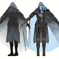 Cloak Assassin Samurai Knight 3d model