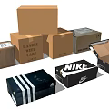 Modern Paper Box Paper Box Shoe Box Express Box 3d model