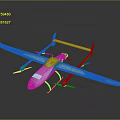 Modern Blue And White Aircraft With Streamlined Body Long Wings And Propellers