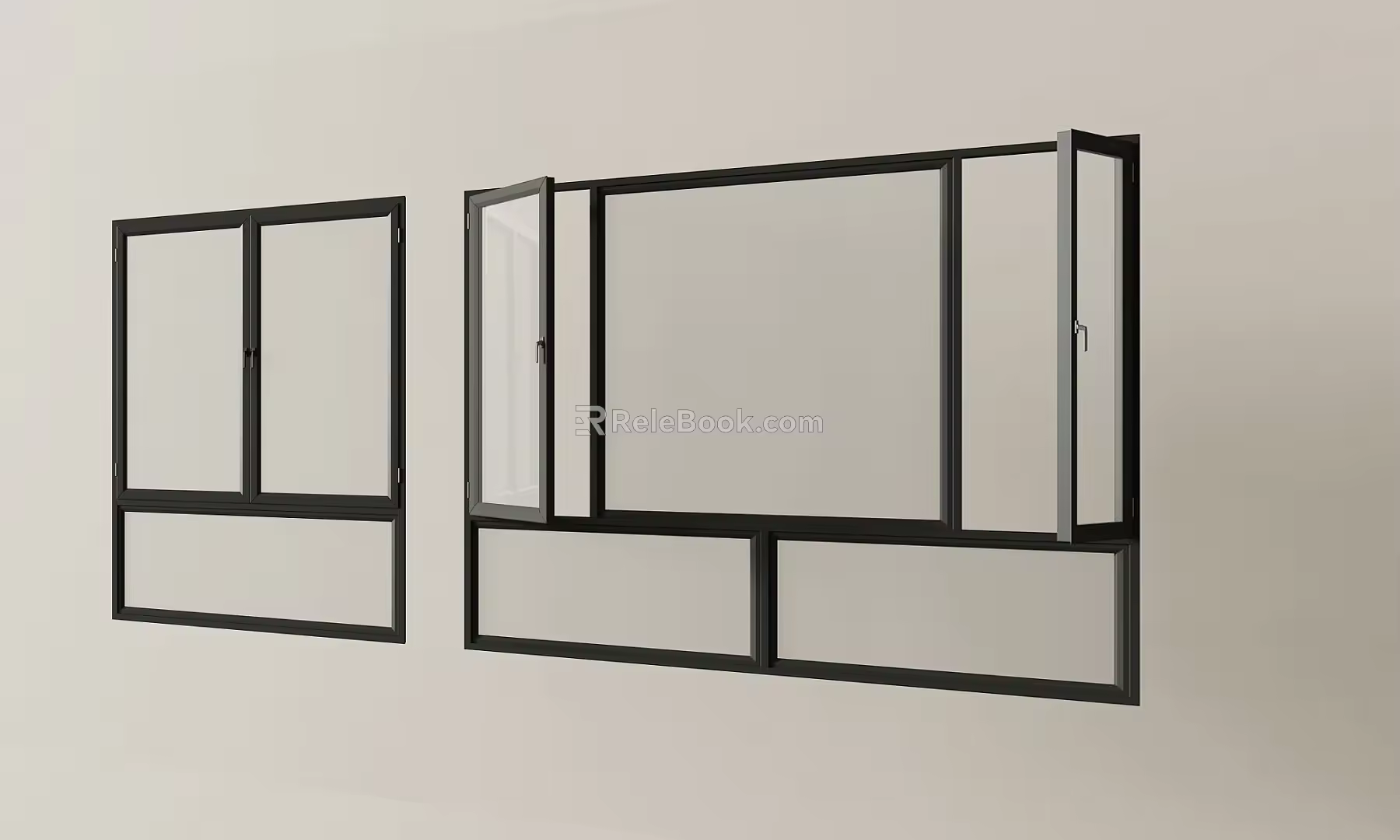 modern windows glass windows folding windows casement windows floor-to-ceiling windows bay windows doors and windows 3d model