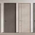 Modern Hinged Doors with Various Styles and Colors for Interior Design 3d model