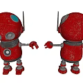 Red Robot Modern Robot 3d model