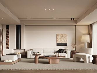Middle Style Living Room 3d model