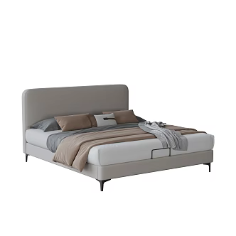 Modern Double Bed 3d model