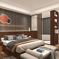 Hotel Guest Room Interior With Large Flat Screen TV Sofa Coffee Tables And Decorative Painting