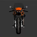 Buell Orange Motorcycle Sleek Design With Black And Orange Seat And Modern Sporty Look