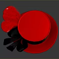 Red Top Hat With Red Feather And Black Gold Decorative Band For Daily Use