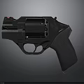 High Quality Modern Black Revolver With Wooden Grip And Metal Components