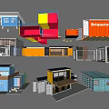 Colorful Modern Container Buildings With Modular Design And Creative Structures 3d model