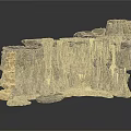 Realistic Natural Rock Formation Scene Component With Stalactites Stalagmites And Textured Details