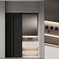Modern Washbasin Vanity With Mirror LED Lighting And Sleek Faucet Design
