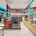 Modern Supermarket Interior Design With Open Layout And Well Stocked Product Shelves