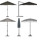 Various Design Patio Umbrellas in Gray Black White for Outdoor Garden Use