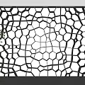 Modern Black And White Geometric Hollow Design Background Wall With Decorative Elements