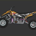 Modern beach motorcycle all-terrain vehicle 3d model