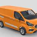 Orange Commercial Van With Modern Exterior Design And Stylish Body Features